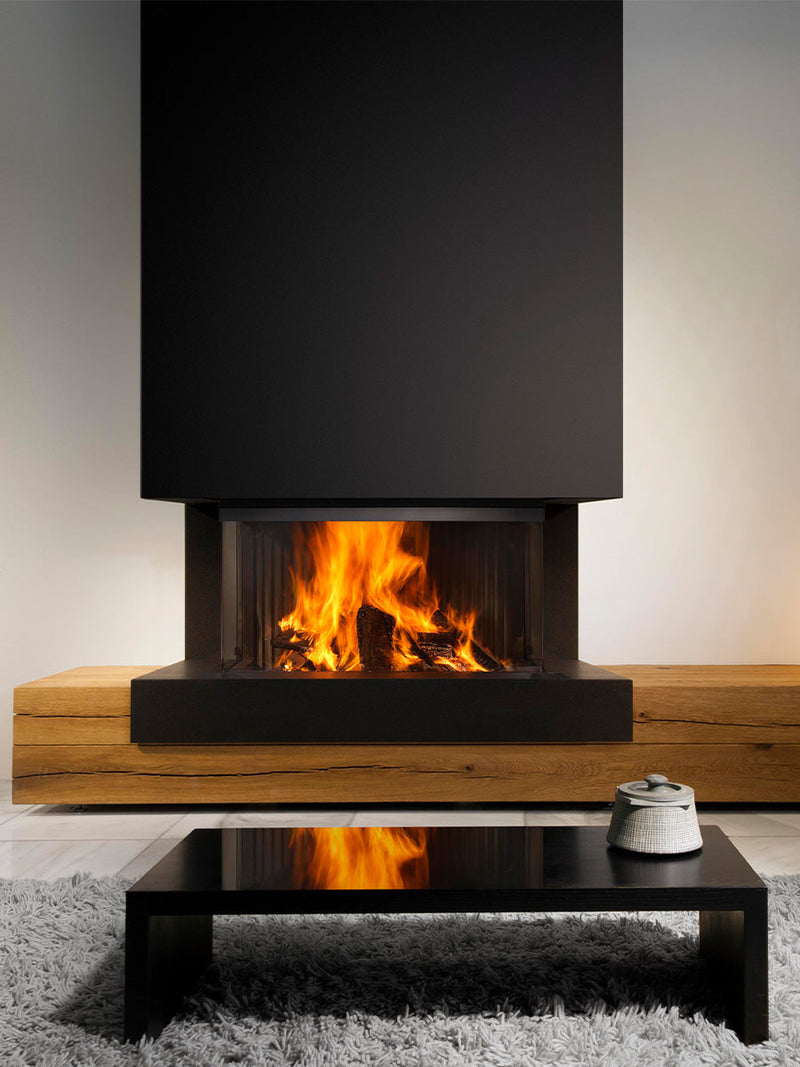 Log Burner Fireplace Three Sided