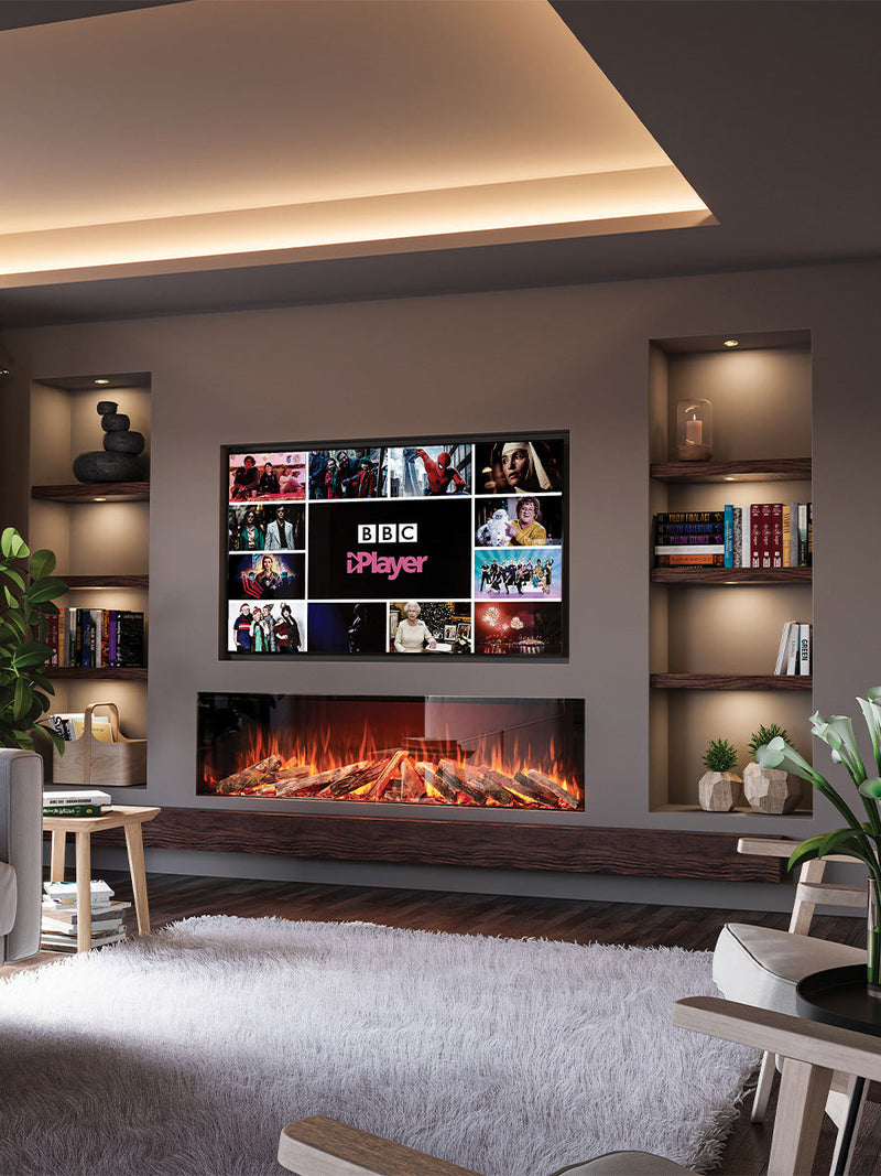 Electric Media Wall Fires