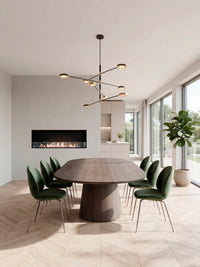 Side view of the Decoflame Montreal 1200mm bioethanol fireplace, showcasing the sleek glass panel and flame design.