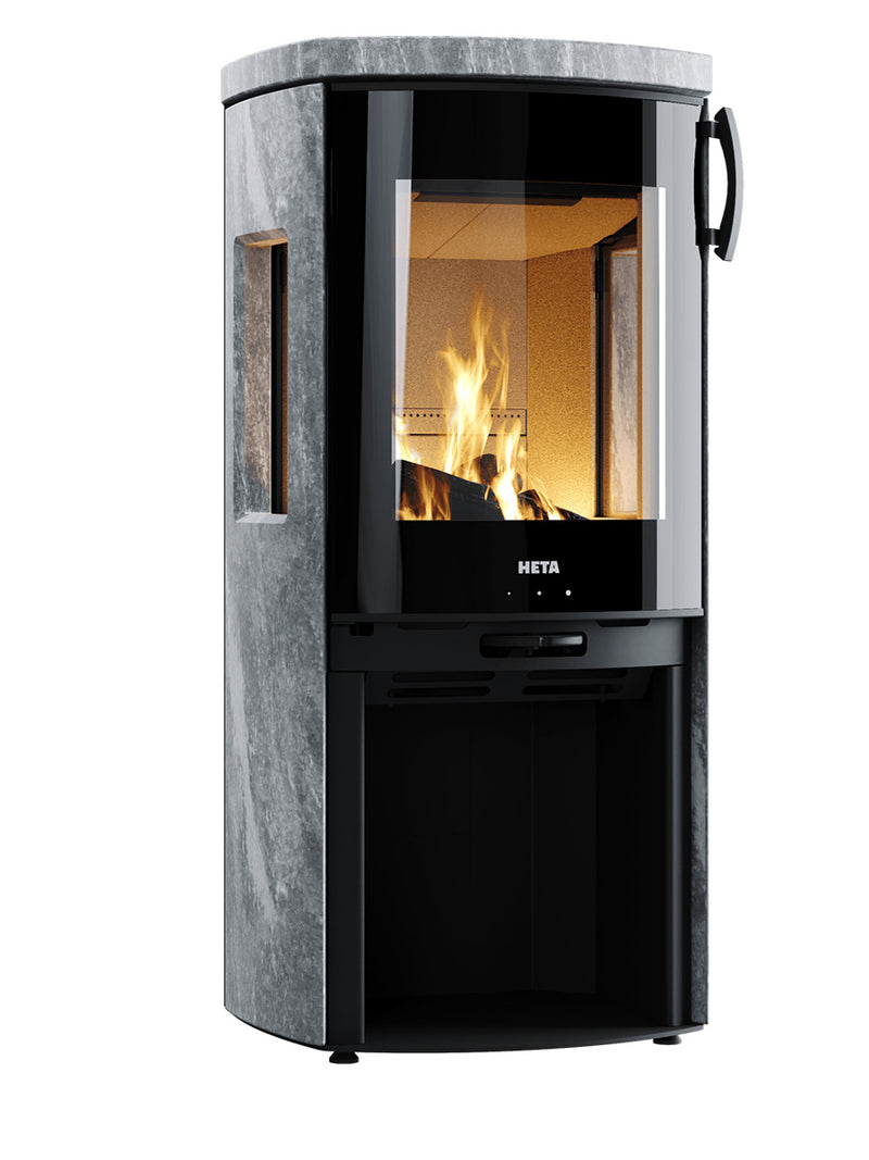 Heta Icon-Line Moderna Wood Burning Stove with Windows