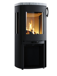 Heta Icon-Line Moderna Wood Burning Stove with Windows