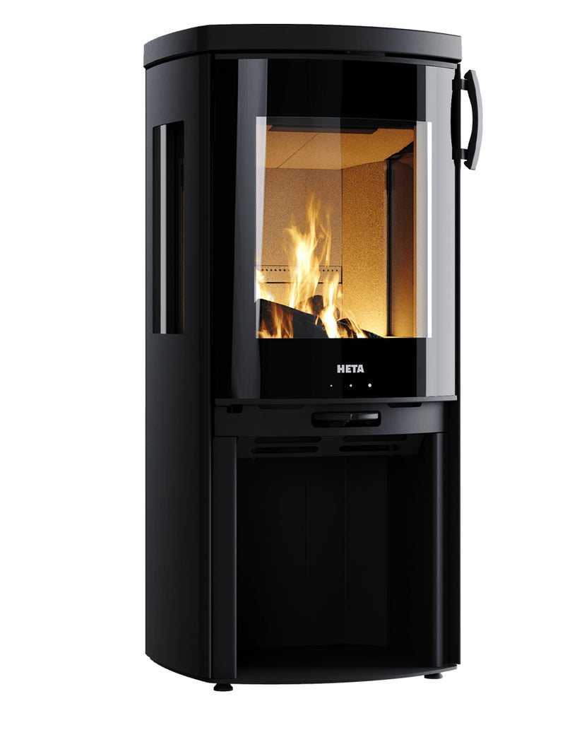 Heta Icon-Line Moderna Wood Burning Stove with Windows