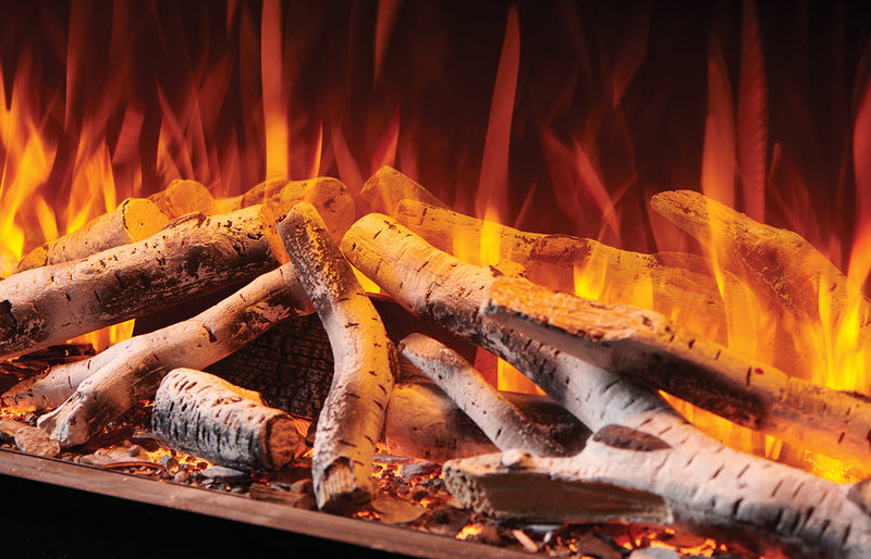 SILVER BIRCH LOG FUEL BED